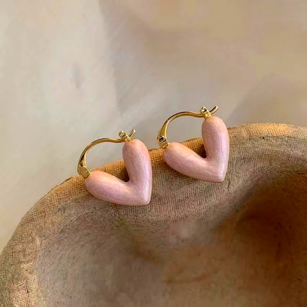 4/$25 Pink Heart Earrings